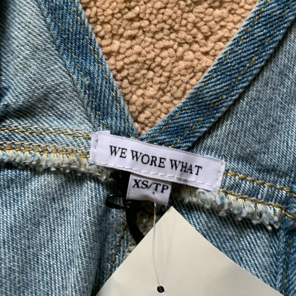 We wore what denim overalls